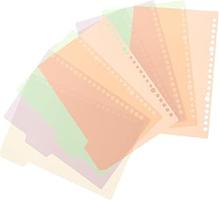 Operitacx 10Pcs Cadernos Abas Clipes De Fichário Bloco De Notas Divisores De Bloco De Notas Divisórias De Página Divisores De Bloco De Notas Marcadores De Folhas Soltas Linha Divisória