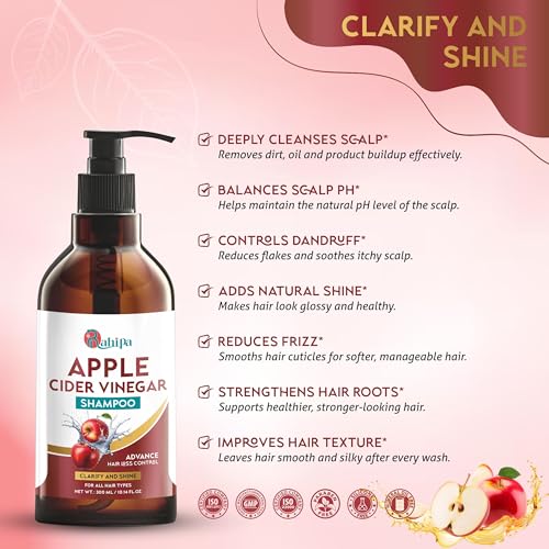 Image of Apple Shampoo with Black Seed Oil Extract, Black Seed Oil & Pro-Vitamin B5 | Controls Hair fall | Helps Strengthen Hair | For Men & Women (Pack Of 2)