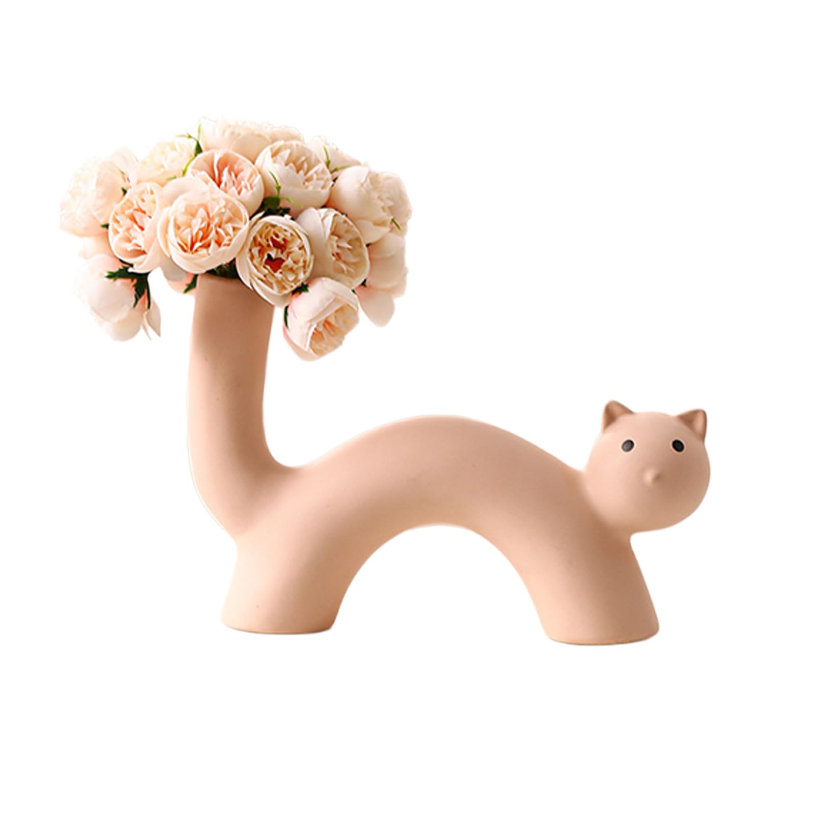 Cats Decors Decorative Flower Vases Vase Table Centerpieces Ceramic Buds Vase for Home Decors Cats Lovers Ceramic Buds Vases