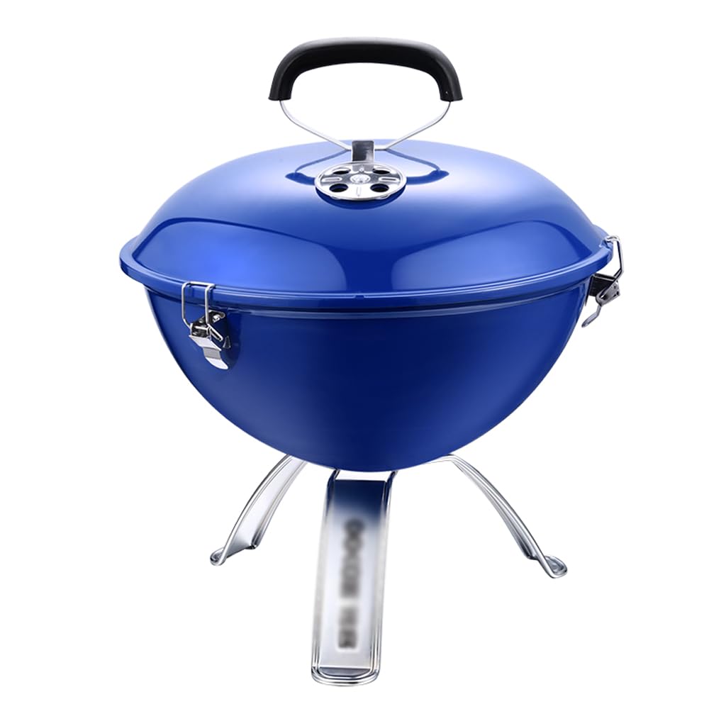 Barbecue au Charbon de Bois Portable esmen - Four Rond Double et Gril Extérieur