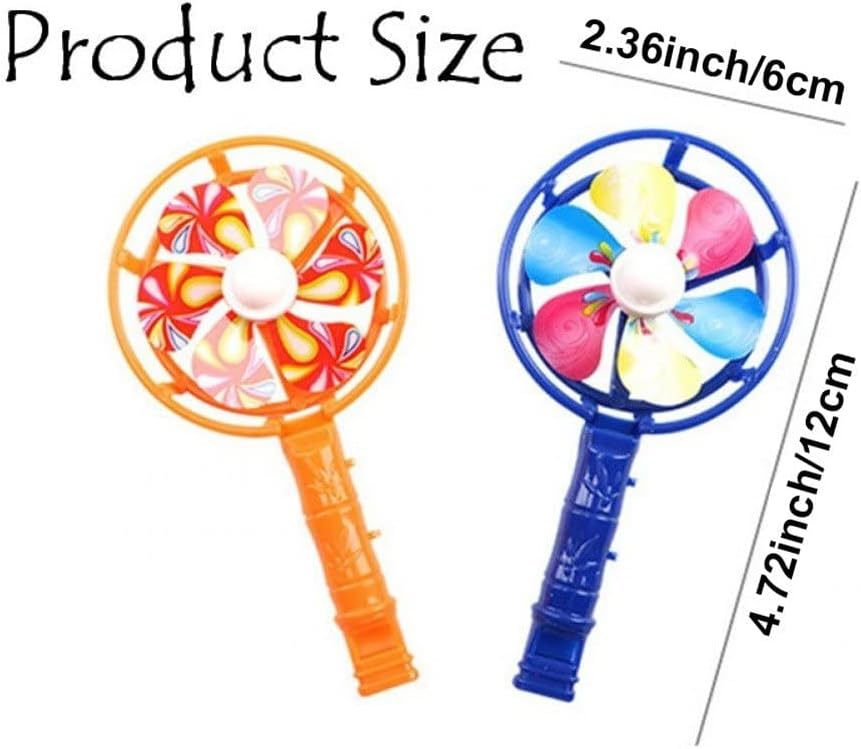Set of 8 Colourful Windmill Whistles - Fun Toys for Kids, Perfect for Christmas, Birthdays and Party Bags