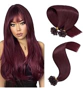Hairro U Tip Hair Extensions Remy Pre Bonded Fusion Hairpieces Utip 100% Human Hair U-tip Nail Ti...