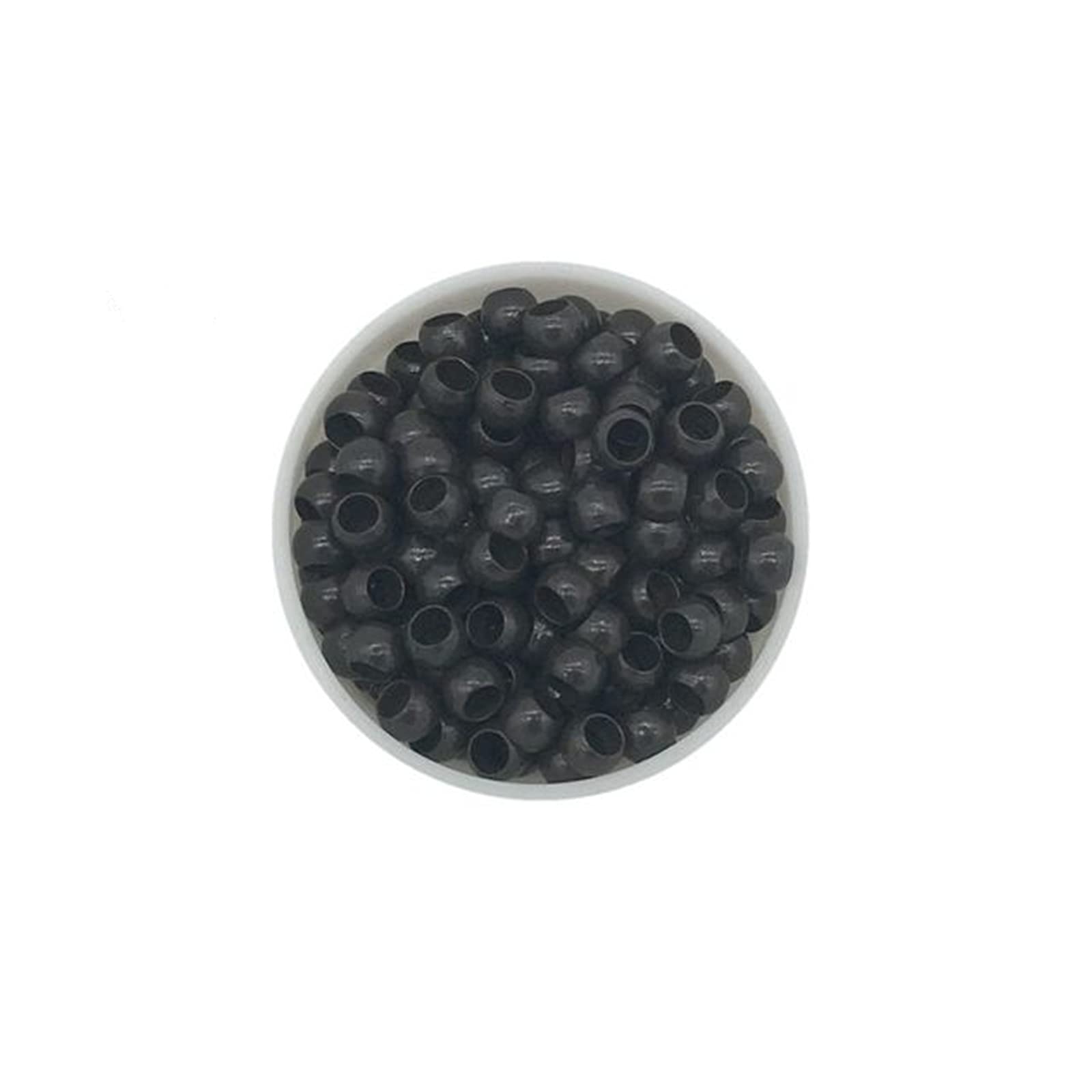 LSNDF 1000Pcs Non-Silicone Nano Ring Nano Lined Beads for Nano Ring Hair Extensions Hair Tinsel Feather Hair Extensions(3.0mm, Dark Brown)