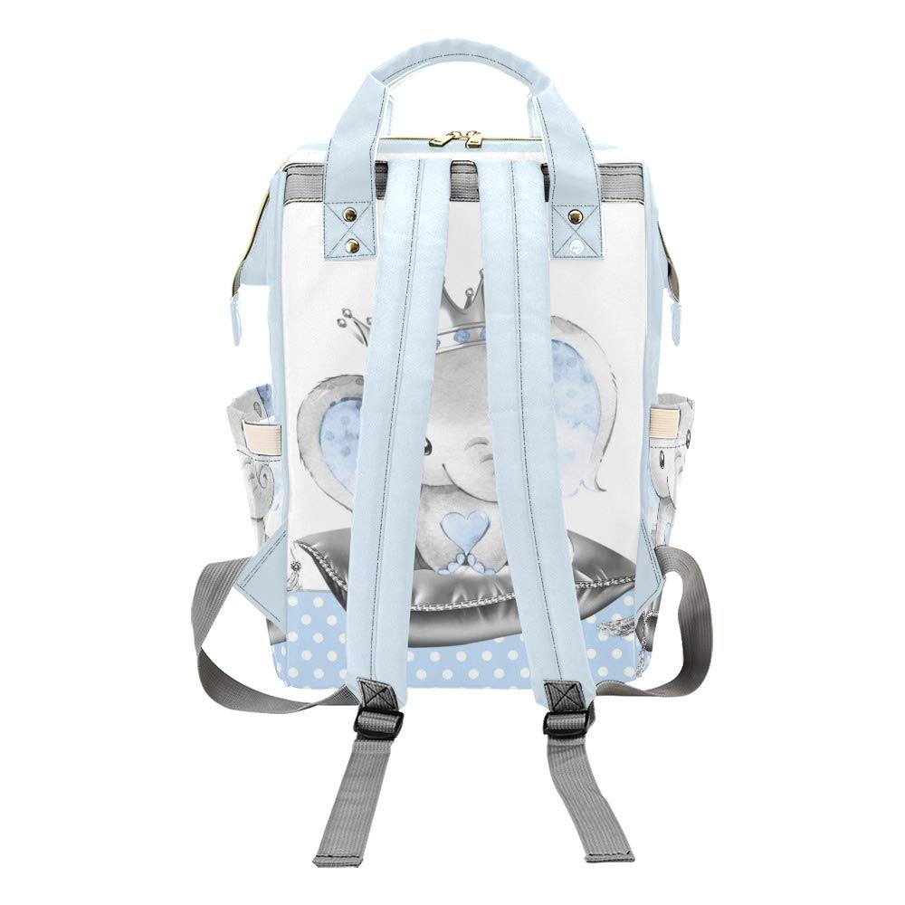 Personalized Elephant Diaper Bag Backpack with Name Custom Mommy Nursing Baby Bags Nappy Bag Travel Daypack for Mom Gifts
