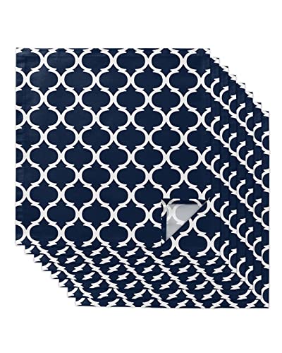 Servilletas de Tela Azul Marino con Patrón Marroquí 20x20 in 8 Unidades miniatura 1