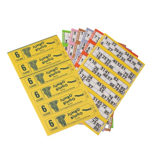 Jumbo 6000 6 PAGE GAMES BINGO TICKETS 6 TO VIEW BINGO BOOKS - 6TV
