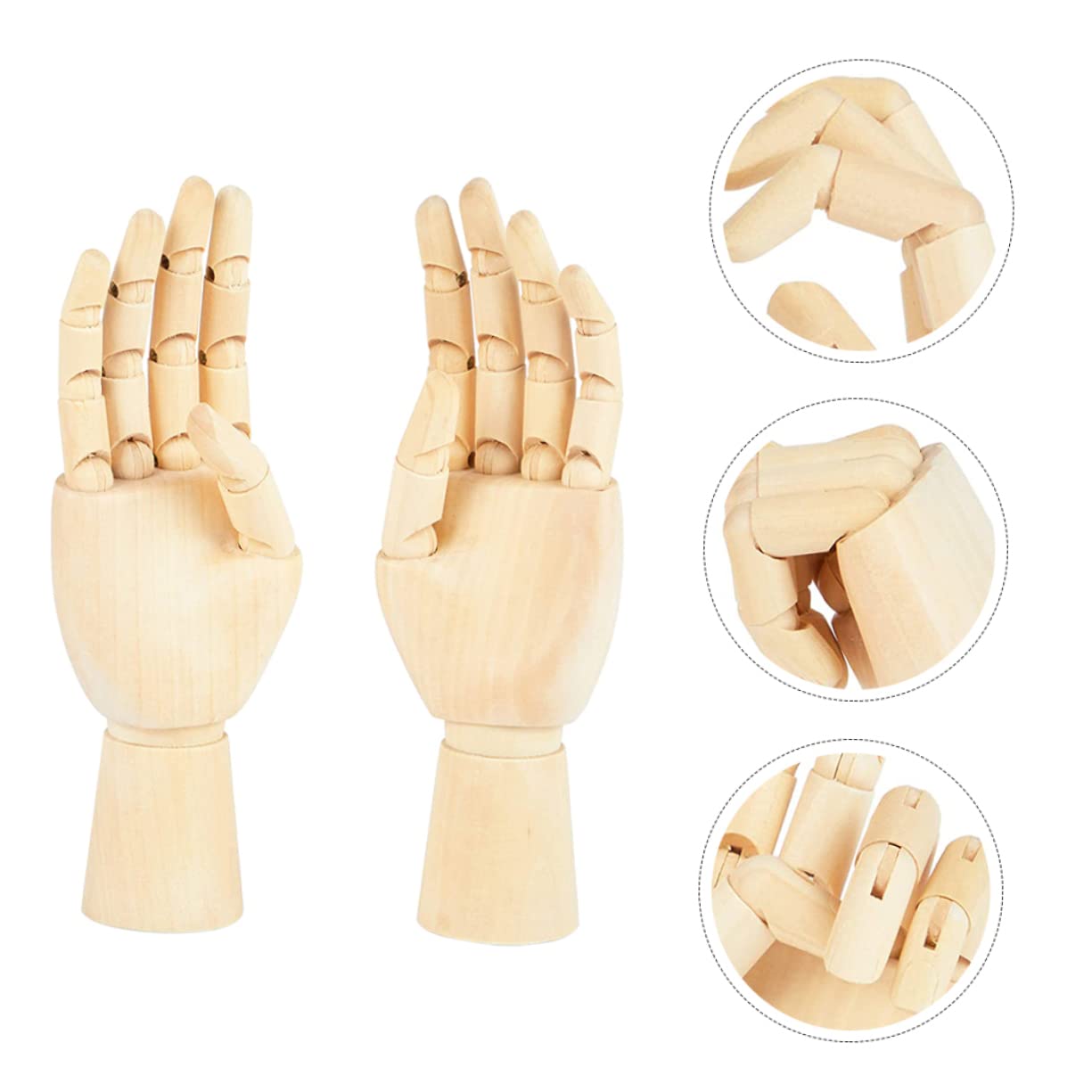 Housoutil Modèle Pièces Articulée Dessin de Bois pour Main Lot de 2