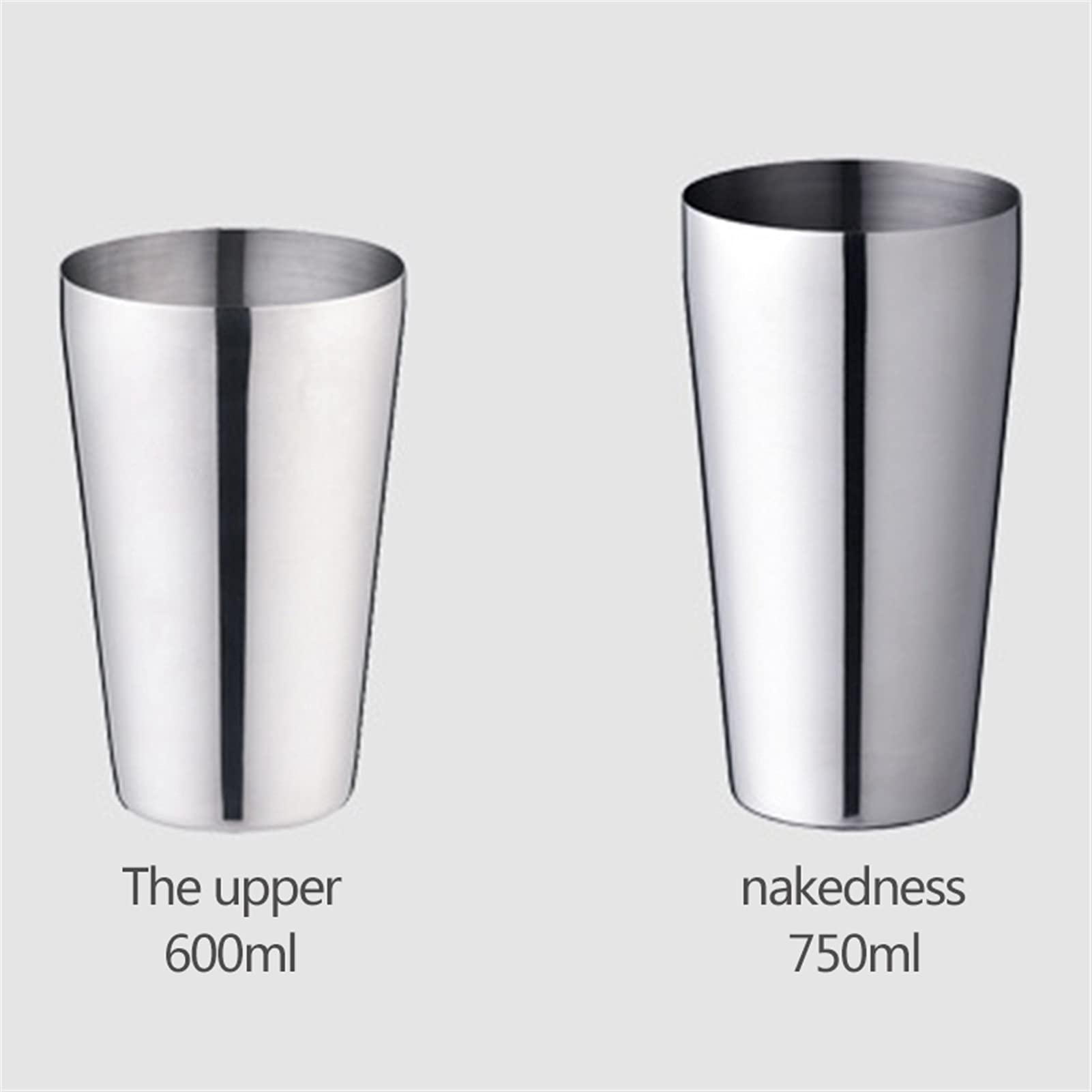Shaker Cocktail Cocktail Shaker en Acier Inoxydable Boston Shaker Bar Mélange Outil Parfait for mélange Margarita, Manhattan et Autres Boissons à la Maison. Set à Cocktail