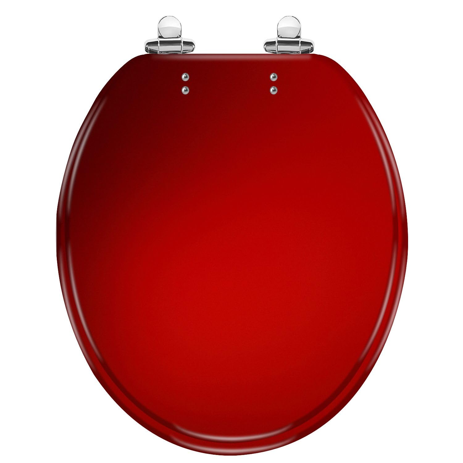 Seamless White Resin Elongated Toilet Seat with Slow-Close Lid and Quick-Release Hinges(Multi8,Round)