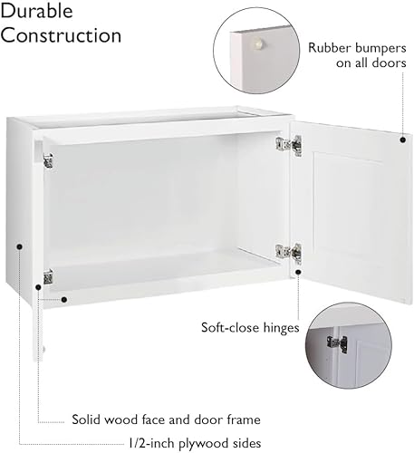 Miniatura 6 de Design House Armarios de cocina, pared, 12 pulgadas, color blanco