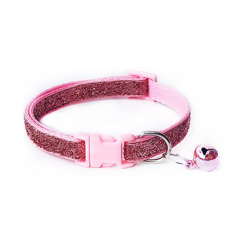 YellowCult Fancy Glittering & Shimmering Pet Collar Collection For Cats, Puppies, Small Dogs, Fat Rabbits-[With Bell & Safety Buckle Lock]-[Dazzling Pink],26 cm,W_2 cm (B0B7GJL7CG) Amazon Price History, Amazon Price Tracker