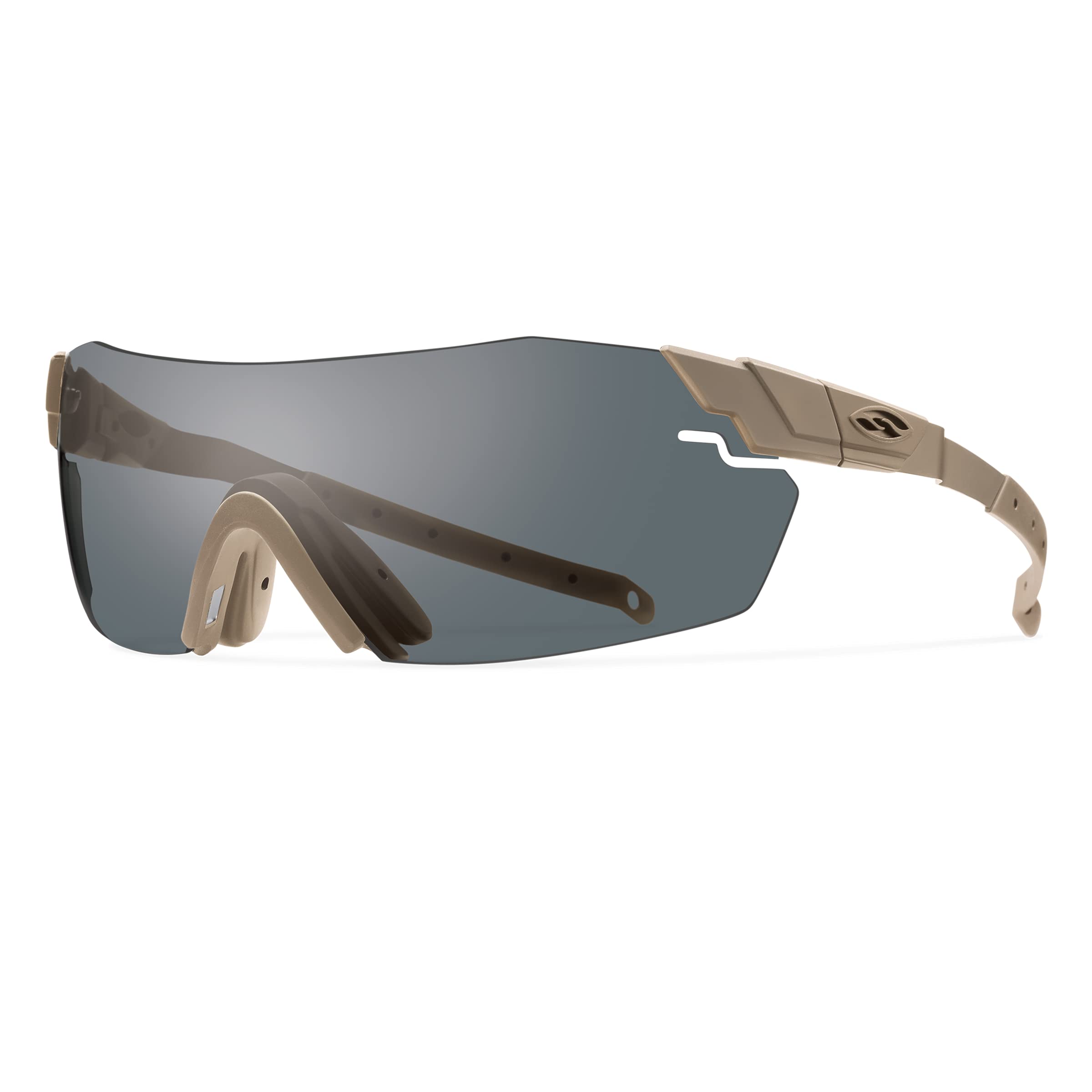 Smith Optics Elite Pivlock Echo Eyeshields with Tan 499 Frame and Gray/Clear Ignitor Lenses