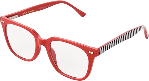 Betsey Johnson Gafas de lectura cuadradas perfectamente imperfectas para mujer