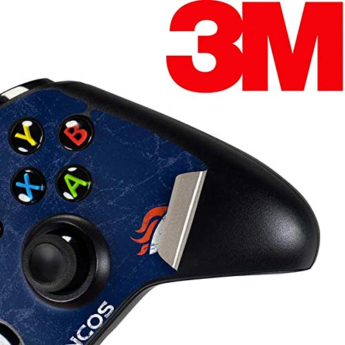 Skinit Decal Gaming Skin Compatible with Xbox One Controller - Officially Licensed NFL Denver Broncos - Distressed Design