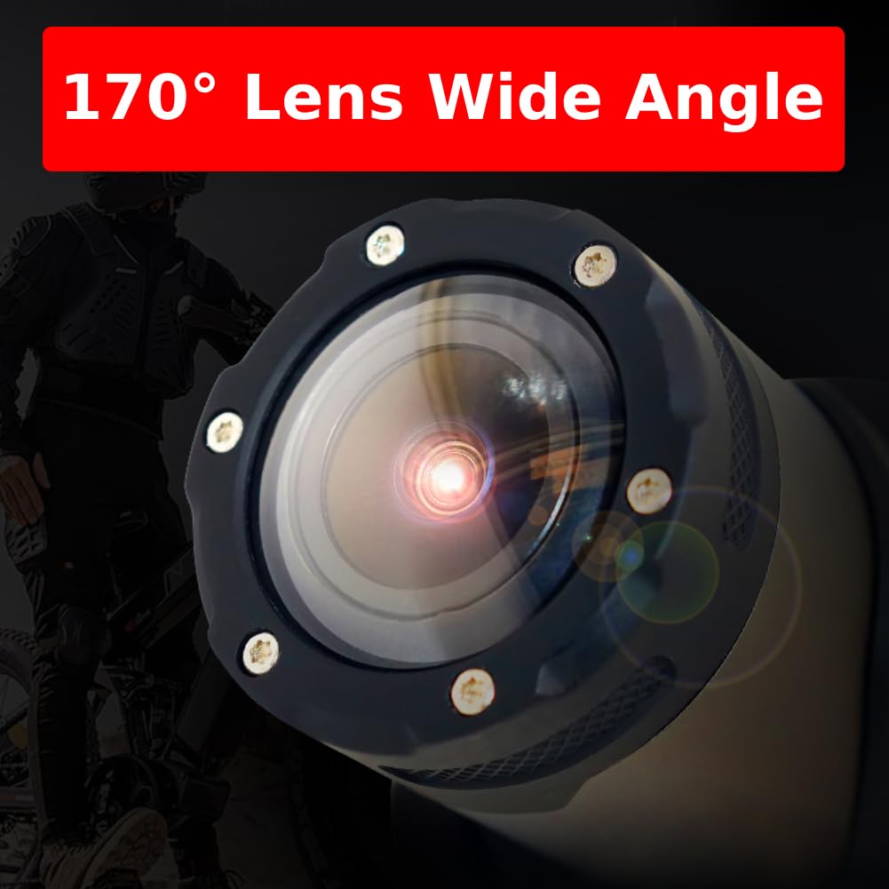 Cámara de Acción a Prueba de Agua 4K HD WiF, Cámara para Deportes Al Aire Libre con Soporte para Bicicleta Y Sensor G, Grabadora de Video de Cámara de Ciclismo de Gran Angular de 170 ° para Bicicleta,