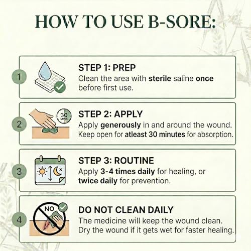 Image of B-Sore | Topical Medication for Prevention and Cure of Bedsores /Pressure Ulcers | Heals Non-Healing Wounds | Completely Natural | Relieves Pain