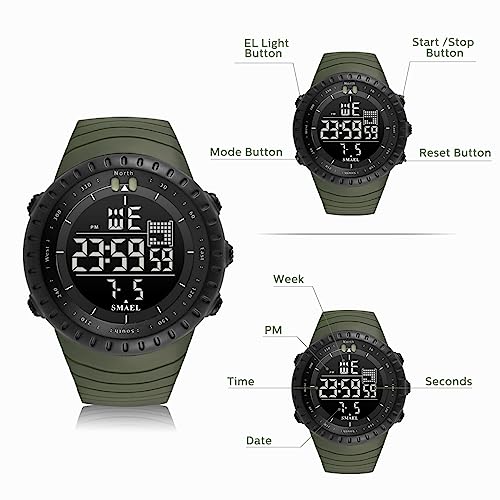 Image of L LAVAREDO Digital Men's Watch (Black Dial Black Colored Strap)