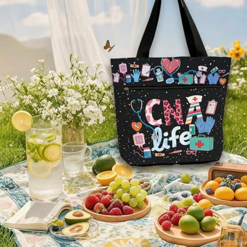 Bolso Tote Impermeable con Cremallera y Bolsillos miniatura 6