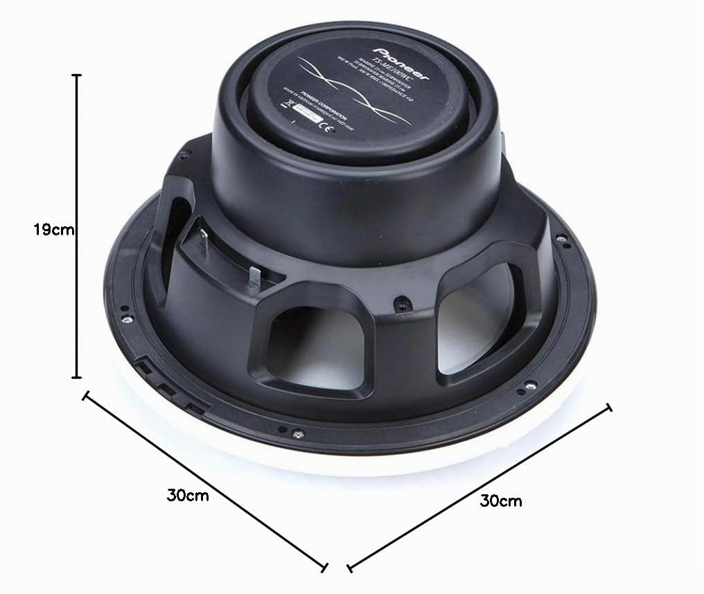 Pioneer TS-ME100WC | Subwoofer de qualité marine de 25 cm / 10 pouces (900 W) | blanc