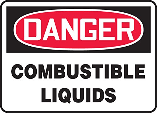 Panneau DANGER Liquides Combustibles en plastique rigide dura-plastic de 25x35 cm