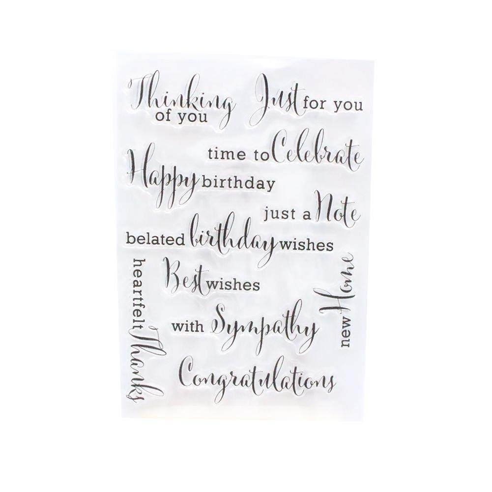 Uteruik Diy Thinking Of You Clear Stamps For Album Photo Card Making Decoration And Scrapbooking