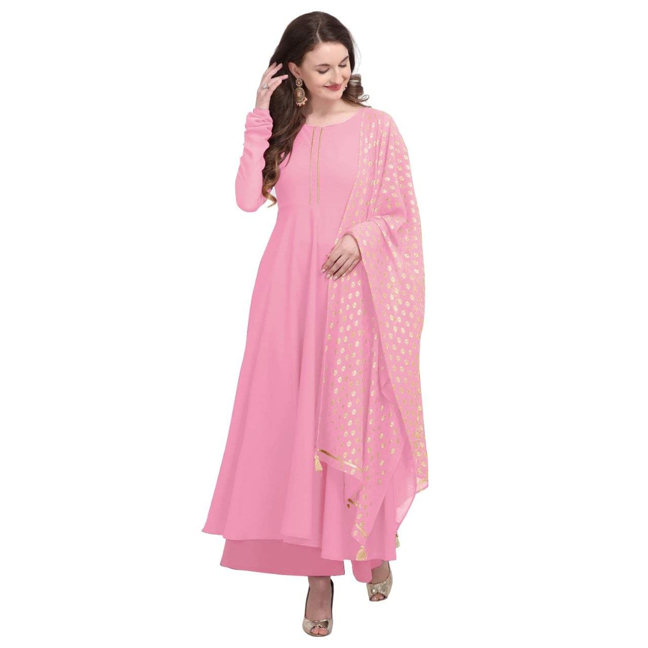 julee Women's Crepe Solid Readymade Kurti With Dupatta Set (Priyanka-New)-picture-14