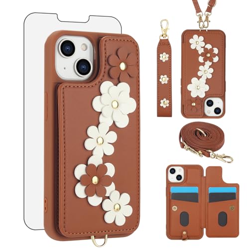 Étui de téléphone pour IP 13 14 coque marron protection antichoc