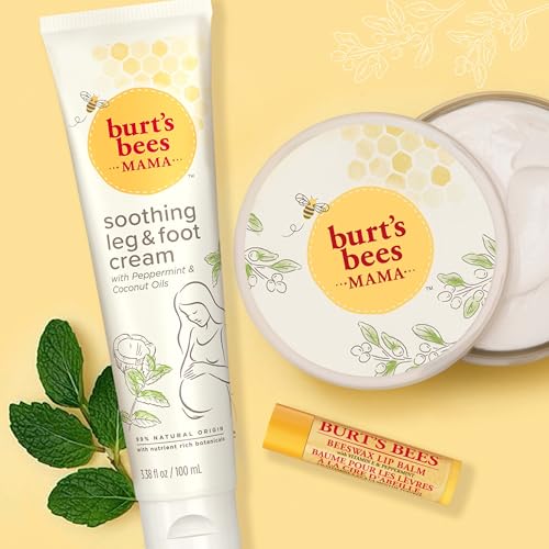 Burt's Bees Mama Gift Set, Includes Lip Balm, Leg and Foot Cream, and Belly Butter, Natural Origin Skin Care, 0.15 oz./3.38 oz./6.5 oz. - image 7