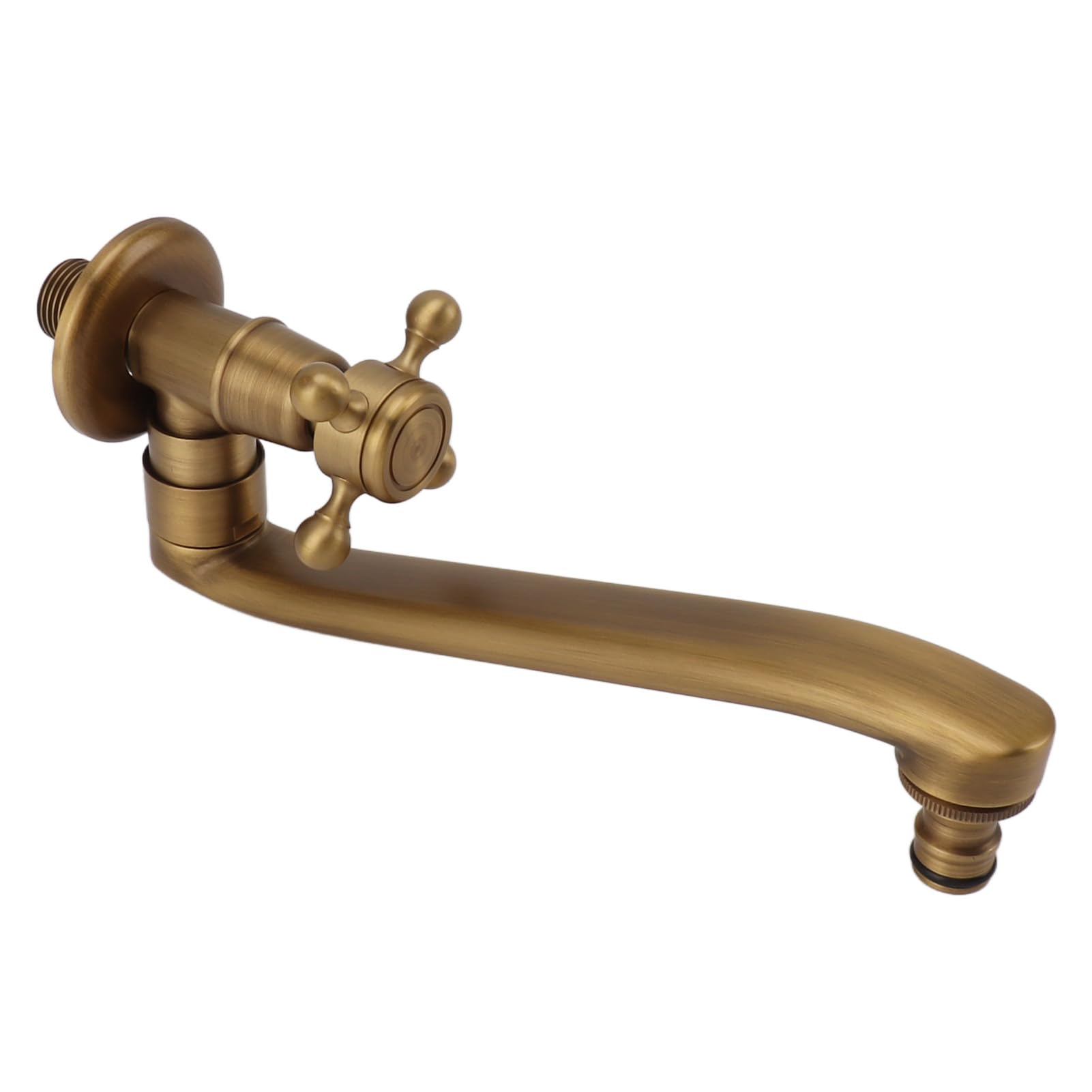 YWBL-WH Robinet de Jardin Antique, Lavabo étendu dans Le Mur, Antigel, Robinets d'extérieur Rétro (Bec Pointu)
