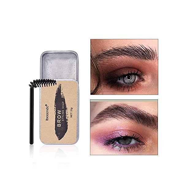 Eyebrow Soap, 3D Brows Styling Soap, Transparent Long Lasting Natural Eyebrow Wax Eyebrow Gel