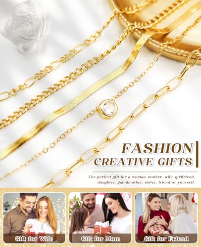 Gold Ankle Bracelets for Women Anklets 14K Plated Waterproof Boho Bead Adjustable Anklet Hawaiian Summer Foot Jewelry Women Beach Fashion Gifts4