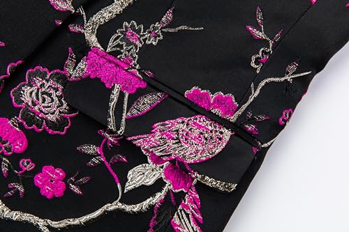 MOGU Mens Metallic Jacquard Blazer Slim Fit Elegant Tuxedo Suit Jacket for Daily Prom Party3