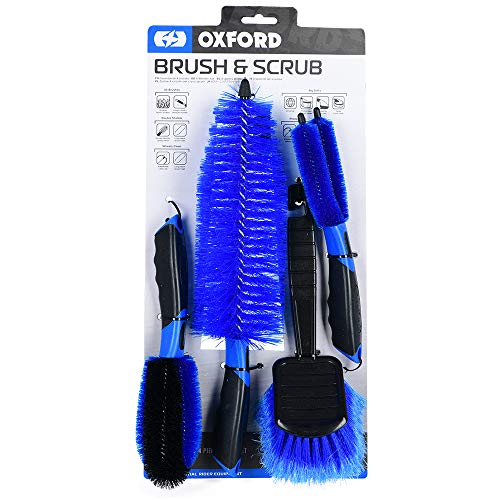 Oxford Motorbike and Bicycle Cleaning and Detailing. 4 Brush Set