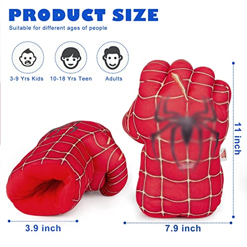 Superhero Toys For Kid, Red Boxing Gloves Kids Plush Hands Fists Toys, Superhero Halloween Costume Cosplay Festival Party Supplies Favors Christmas Gift For 3-10 Year Old Boys Girls Teen #TOP1