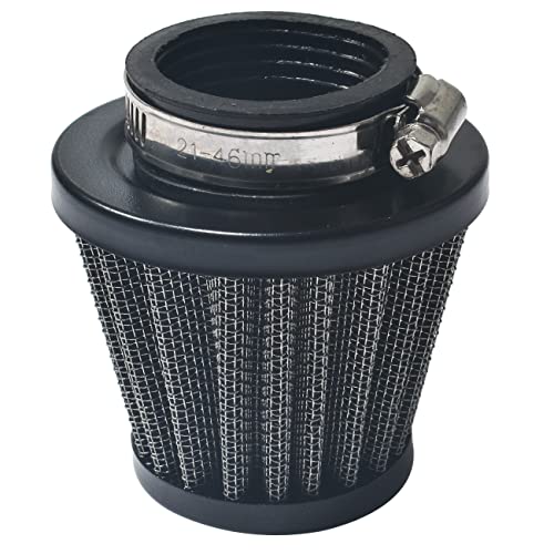 CPVNQMDG 38mm 1.5" Black Air Filter Intake Induction Kit Universal for GY6 50cc QMB139 Taotao Sunl BMS Lance Wildfire Moped Scooter Predator 212cc GX200 196cc Engine Mini Bike Go Kart Black