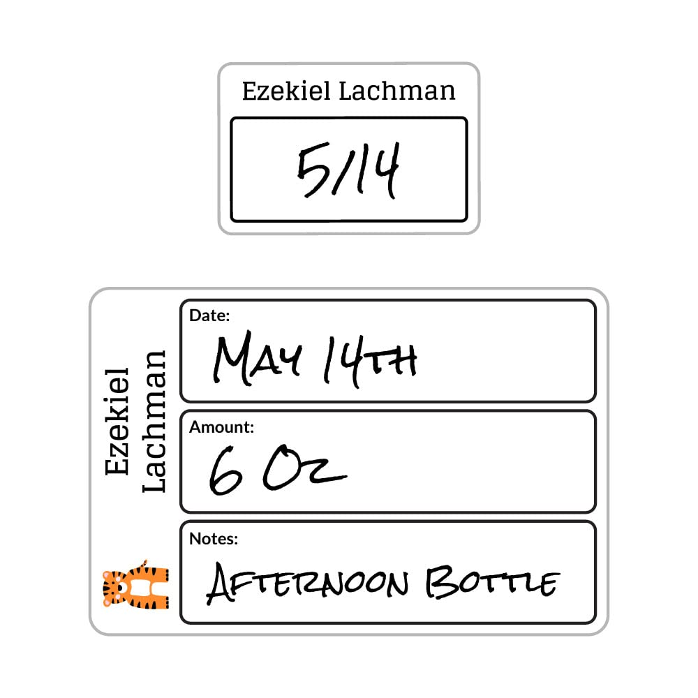 Name Bubbles - Reusable Baby Bottle Labels for Daycare (20 Labels) - Kids Washable Name Tags for Bottles, Sippy Cups, & Snack Containers, Waterproof,