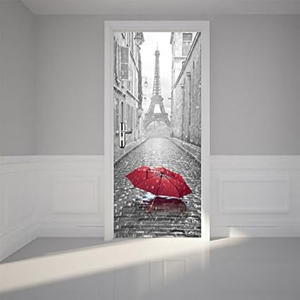 Amazon Yanqiao 赤い傘とエッフェル塔 ドアステッカー かわいい 簡単なシール式の壁紙 部屋や冷蔵庫やトイレの壁など おしゃれ ウォールステッカー オンライン通販 Amazon Yanqiao 赤い傘とエッフェル塔 ドアステッカー かわいい 簡単なシール式の壁紙 部屋や冷蔵庫やトイレの壁など おしゃれ ウォールステッカー オンライン通販