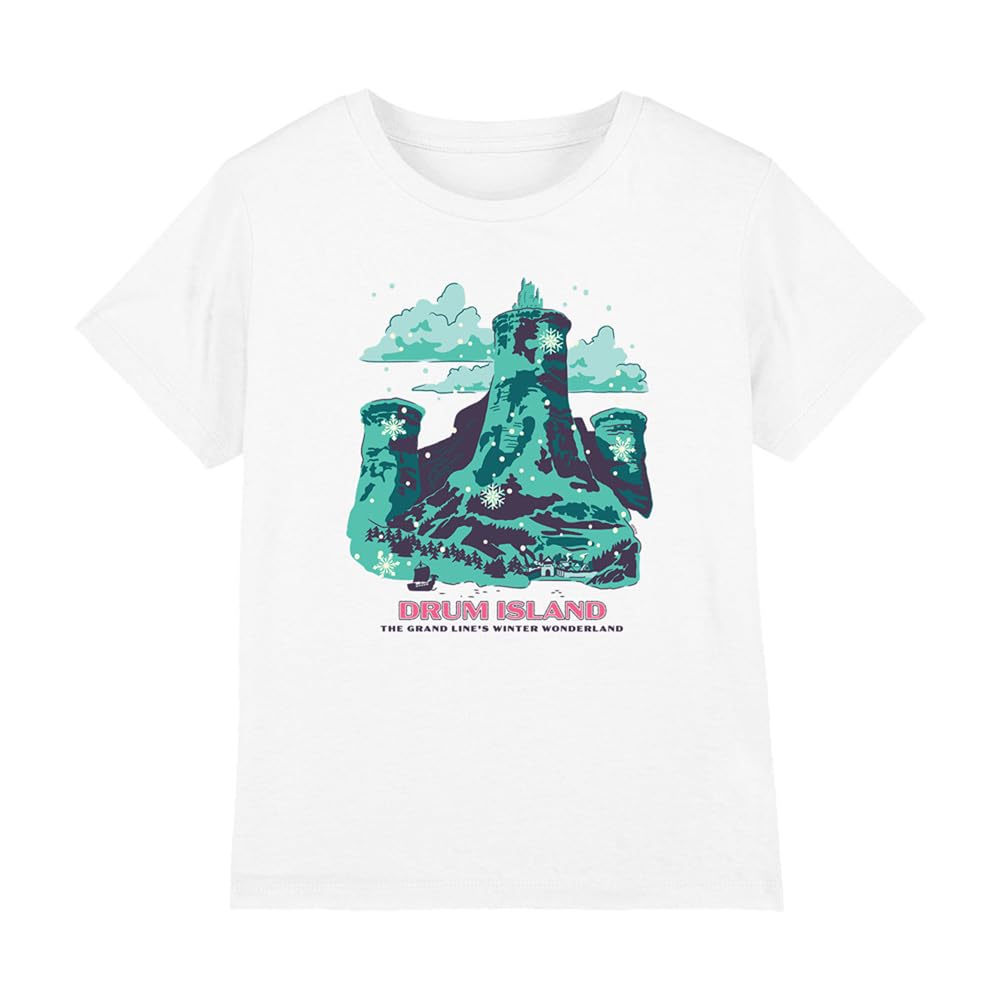 One Piece Drum Island Winter Wonderland Poster Kids T-Shirt, White, 5-6Y