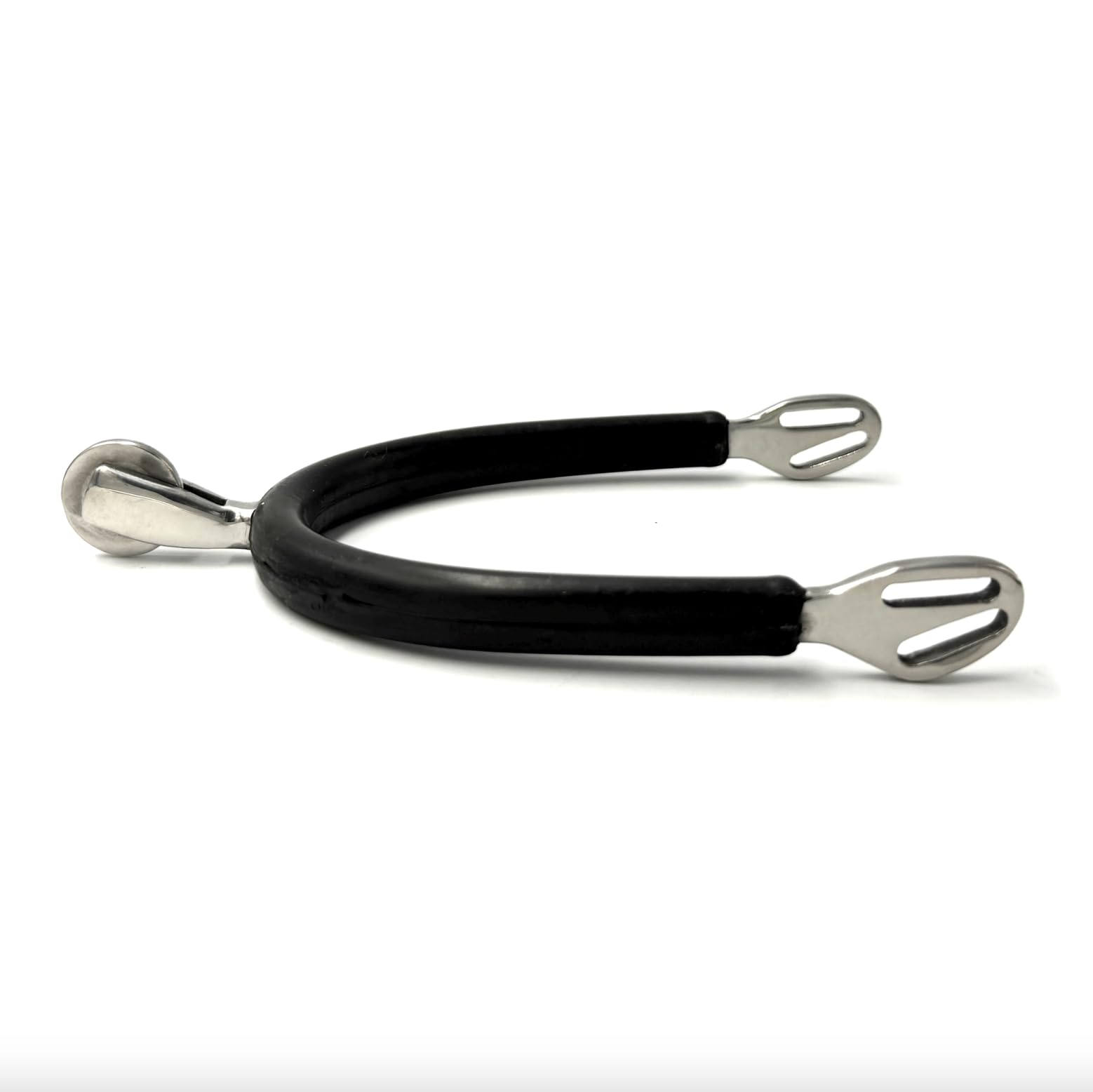 ES1092 ErgoSpur Radsporen mit Gummi und Große Räder Reitsporen Reiten Sporen Spur hochwertiger Edelstahl (Herren 40 mm)