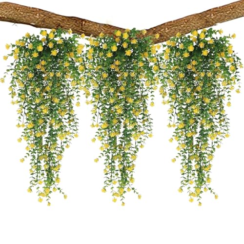 Genérico Faux Lianes, Flores Artificiales Multicolor, Falsa Realista de Ratán Decorativo Resistente a los UV para Interior Cocina Oficina Sala Dormitorio Jardín Balcón Eventos
