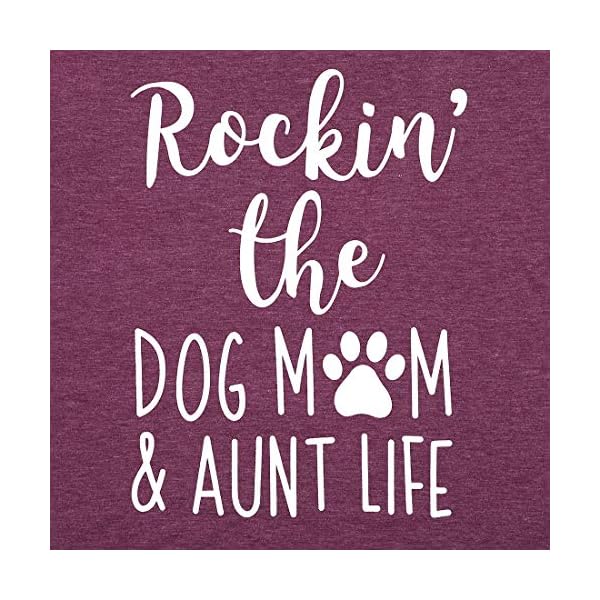 Rockin-The-Dog-Mom-Aunt-Life-Tshirt-Womens-Cute-Dog-Lovers-Shirts-Short-Sleeve-Dog-Mama-T-Shirt-Tees-Tops Rockin' The Dog Mom Aunt Life Tshirt Women's Cute Dog Lovers Shirts Short Sleeve Dog Mama T-Shirt Tees Tops Purple