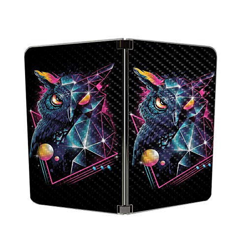 Image of MightySkins Carbon Fiber Skin for Microsoft Surface Duo - Outrageous Owl | Protective, Durable Textured Carbon Fiber Finish | Easy to Apply | Made in The USA