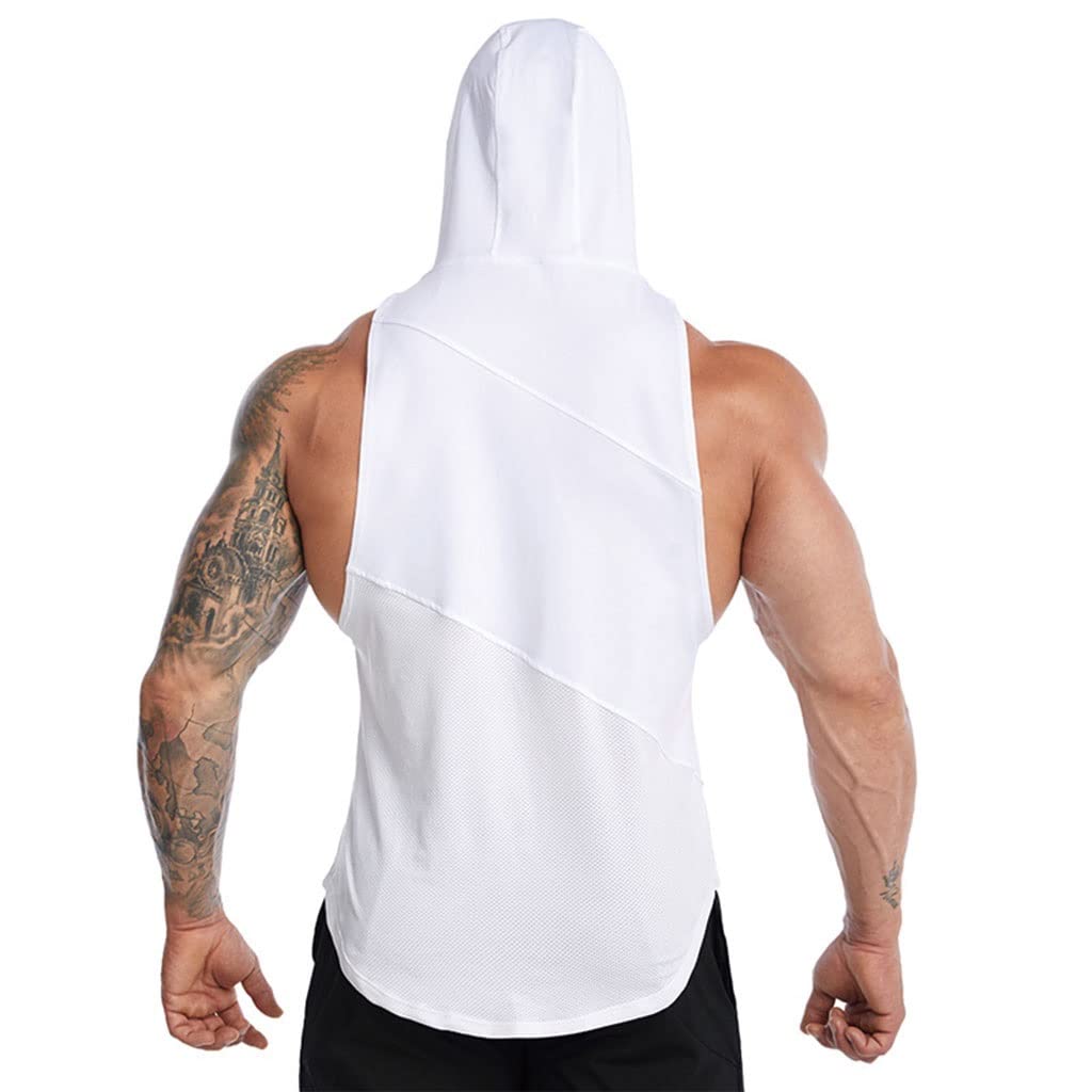 HSQMA Canotte Sportive da Uomo, Magliette da Yoga Atletiche Senza Maniche, Magliette da Yoga Atletiche, Canotte in Rete, Vestiti da Allenamento in Palestra, Magliette Muscolari Larghe