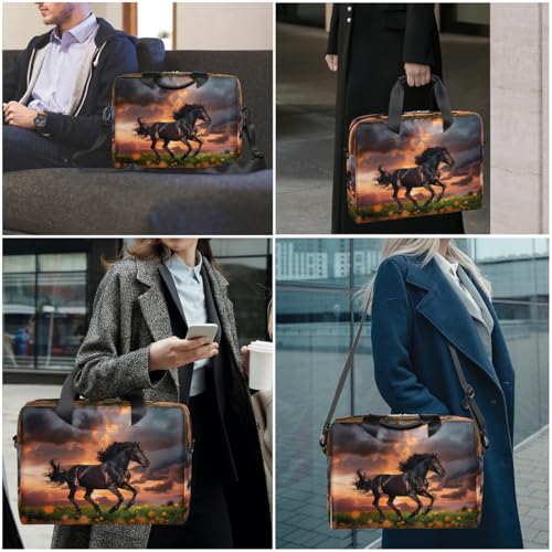 Bolso para laptop Black Horse Sunset 16 pulg. miniatura 7