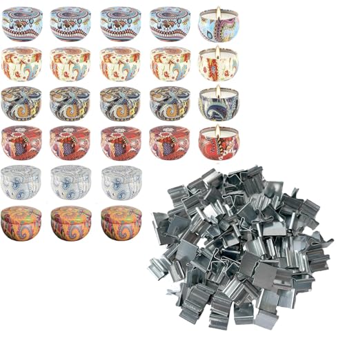 Phinicco 24 Piezas 2.5 OZ (6 Colores) Pabilos para Velas