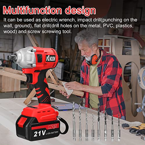 XiaoXIN Haushalt 2in1 21V Bohrmaschine Elektrischer Schraubenschlüssel Set Drehwege Einstellung Hohes Drehmoment… – Bild 3