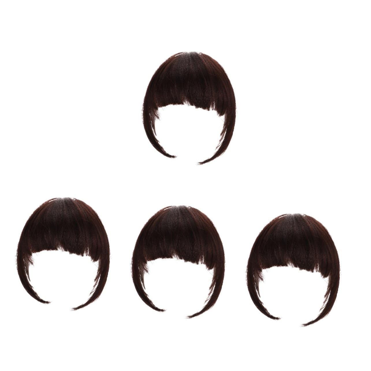 MAGICLULU 4piezas Clip De Flequillo Postizo Para Mujer Extensión De Cabello Natural Diseño Lifelike Accesorio De Moda Para y De Usar y