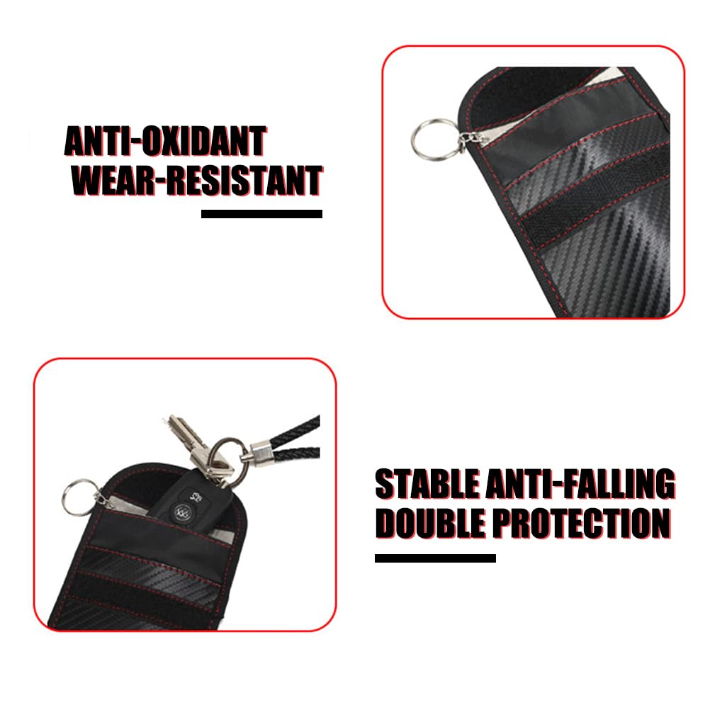Borsa per Chiavi,Portachiavi Auto Antifurto per Auto Protezione chiave auto Custodia Keyless Portachiavi RFID Keyless Schermatura Chiave protezione antifurto per telecomandi senza chiave