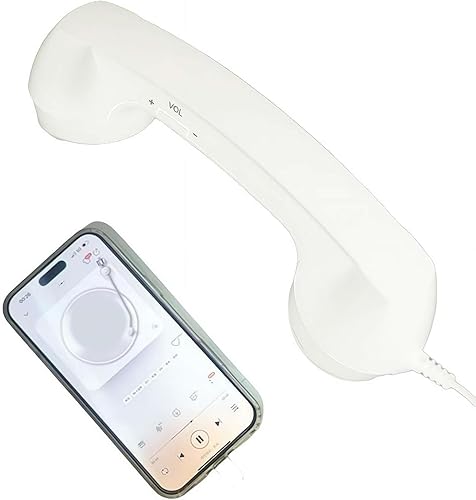 Miniatura 9 de Auricular retro para teléfono, teléfono retro vintage con cable estilo teléfono fijo receptor para celulares, videoconferencias, llamadas, reuniones