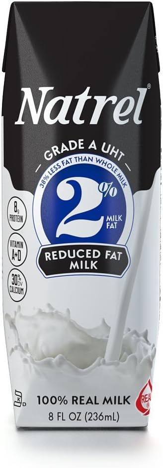 Natrel 2% Milk,8.0 Ounce (Pack of 18)